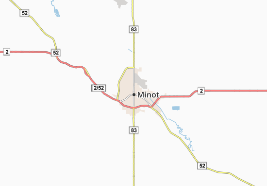 Mapa Minot