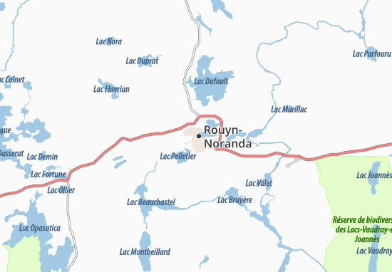 Mapa Rouyn-Noranda