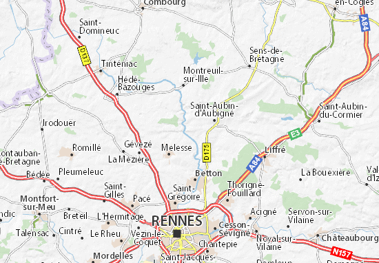 MICHELIN Saint-Germain-sur-Ille map - ViaMichelin