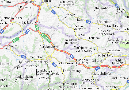 Karte Stadtplan Taiskirchen im Innkreis