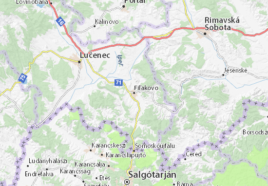 Karte Stadtplan Fiľakovo