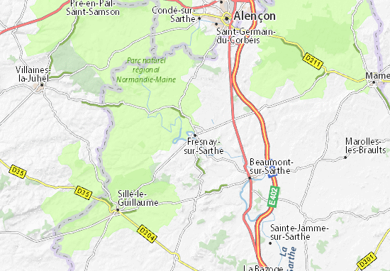 Carte-Plan Fresnay-sur-Sarthe