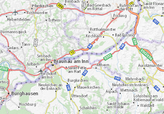 MICHELIN-Landkarte Frauenstein - Stadtplan Frauenstein - ViaMichelin