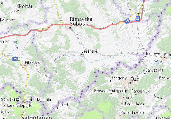Karte Stadtplan Širkovce