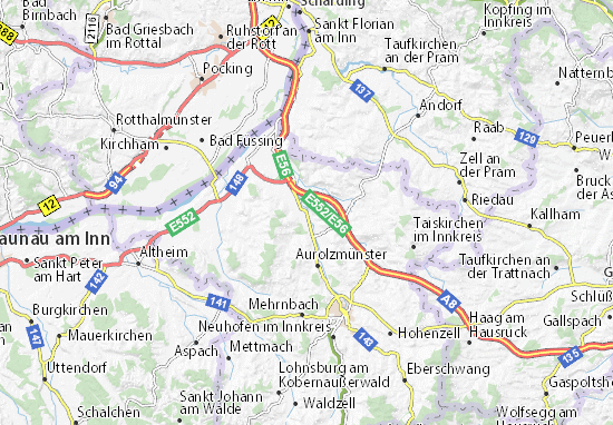 MICHELIN-Landkarte Sankt Martin im Innkreis - Stadtplan Sankt Martin im