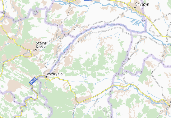 Kaart Plattegrond Berezhnytsya