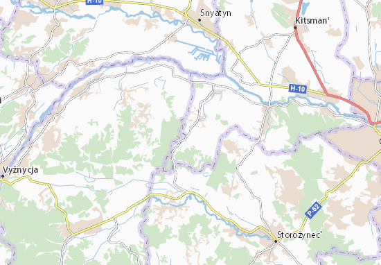 Karte Stadtplan Nyzhni Stanivtsi