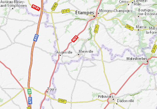 Karte Stadtplan Méréville