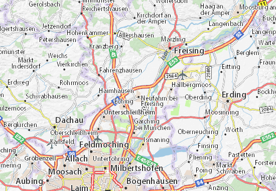 Karte Stadtplan Neufahrn bei Freising