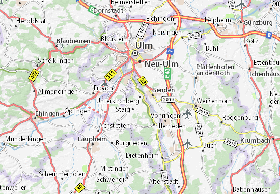 Mapa Unterkirchberg