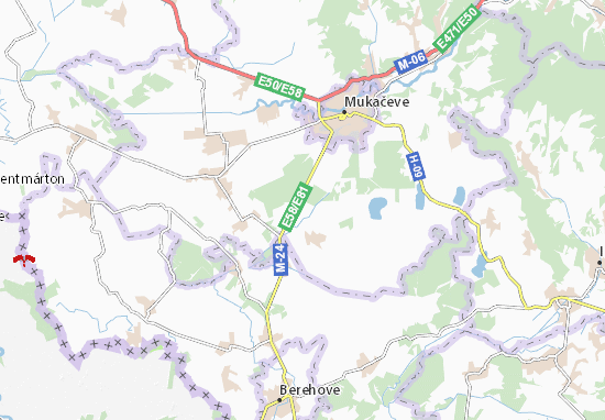 Karte Stadtplan Nyzhnii Koropets&#x27;
