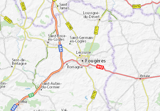 Karte Stadtplan Lécousse