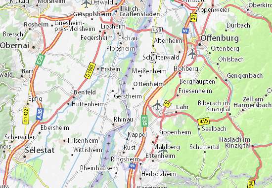 Mapa Schwanau