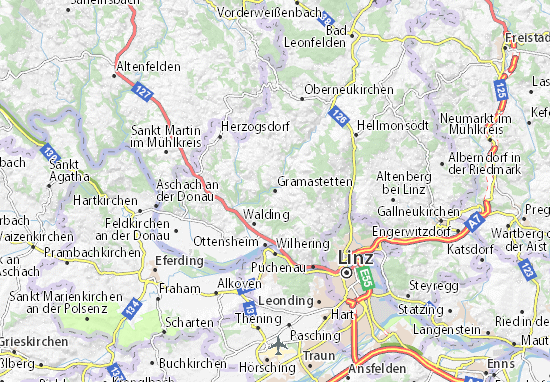 Karte Stadtplan Gramastetten