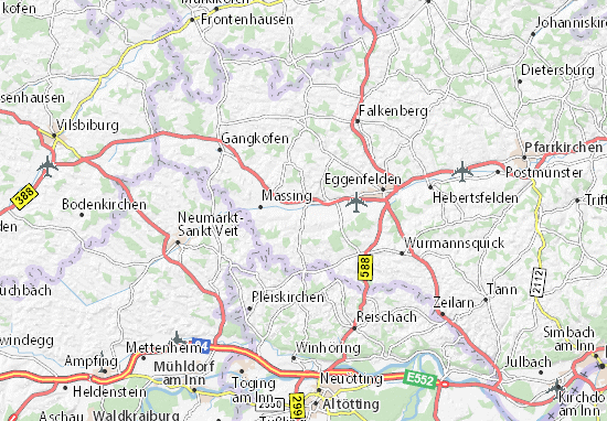 Karte Stadtplan Unterdietfurt