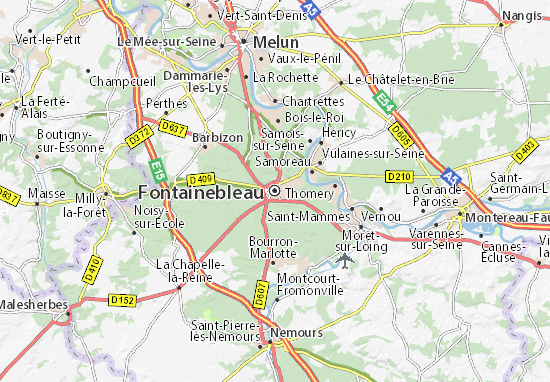 Fontainebleau visitor map Stock Photo - Alamy
