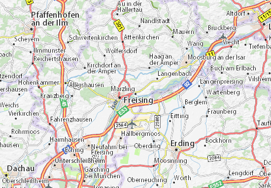 Karte Stadtplan Marzling