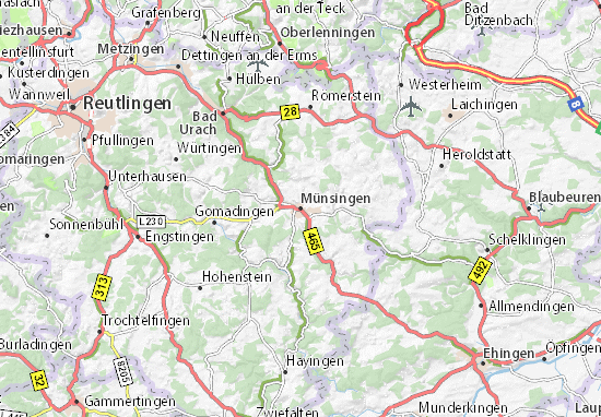 Karte Stadtplan Münsingen