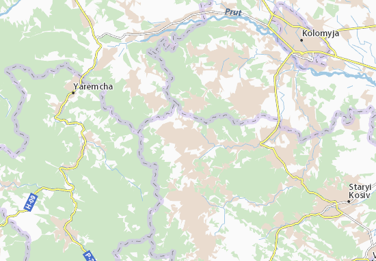 Mapa Serednii Bereziv