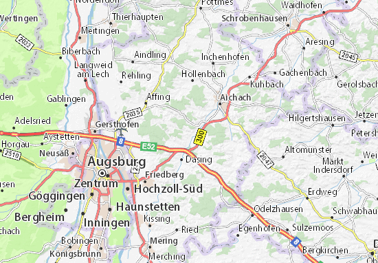 Mapa Obergriesbach