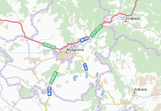 Karte Stadtplan Verkhnii Koropets&#x27;