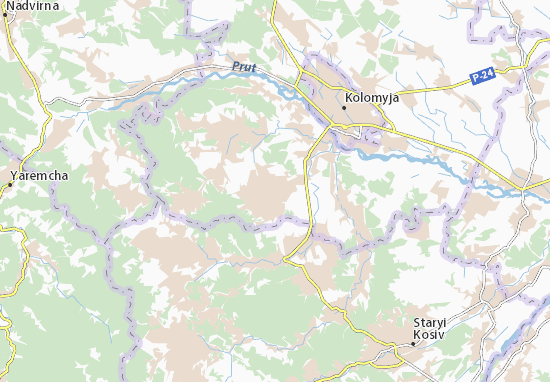 Kaart Plattegrond Velykyi Klyuchiv