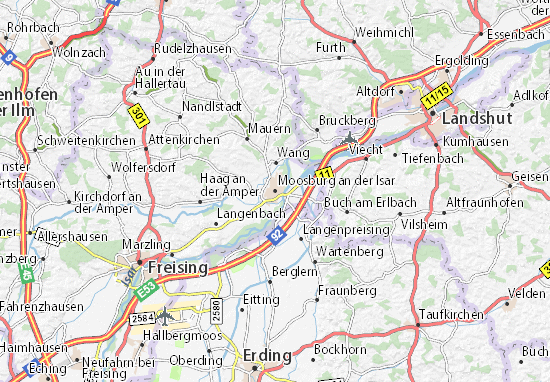 Mapa Moosburg an der Isar