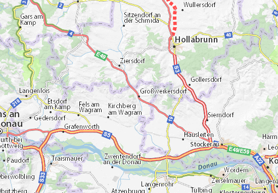 Mapa Großweikersdorf