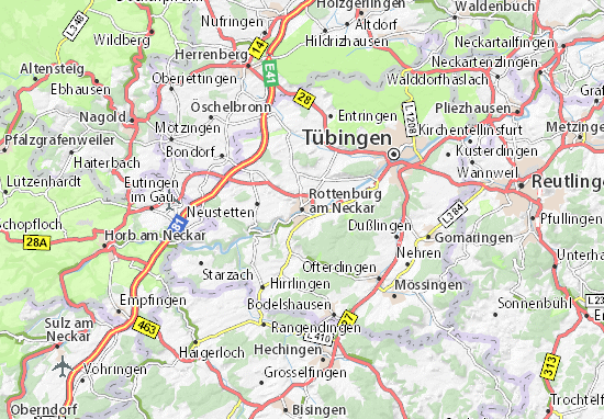 Karte Stadtplan Rottenburg am Neckar