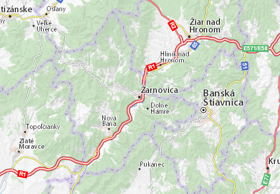 Karte Stadtplan Žarnovica