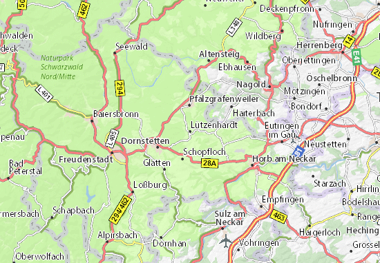 Karte Stadtplan Lützenhardt