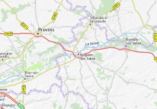 Karte Stadtplan Nogent-sur-Seine