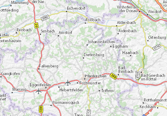 Karte Stadtplan Dietersburg