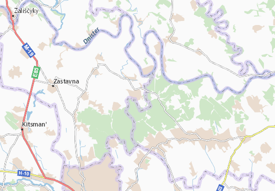 Mapa Rzhavyntsi