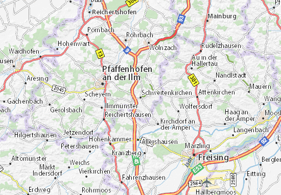 Karte Stadtplan Schweitenkirchen
