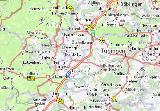 Karte Stadtplan Bondorf