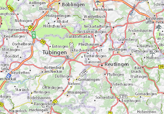 Karte Stadtplan Kusterdingen