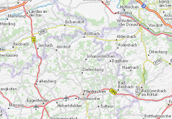 Karte Stadtplan Johanniskirchen