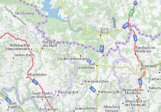 Karte Stadtplan Vorderweißenbach