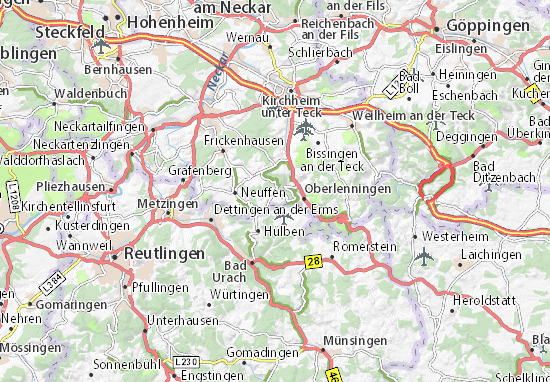 Kaart Plattegrond Erkenbrechtsweiler