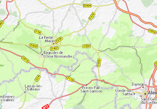 Mapa Orgères-la-Roche