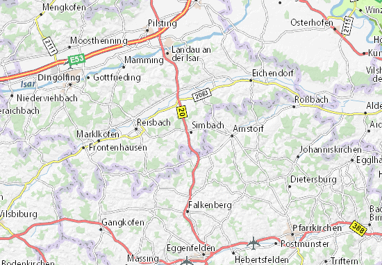 Karte Stadtplan Simbach