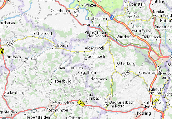 Karte Stadtplan Aidenbach