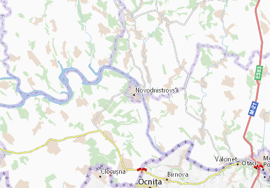 Karte Stadtplan Novodnistrovs&#x27;k