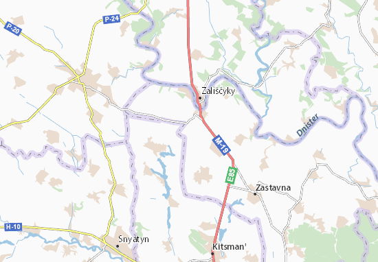 Karte Stadtplan Yosypivka