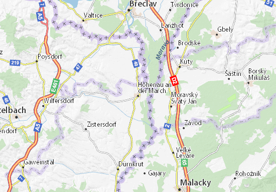 Karte Stadtplan Hohenau an der March