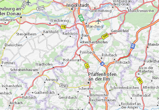 Pörnbach Map