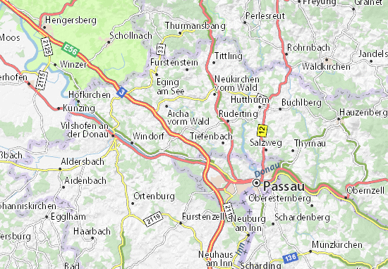 MICHELIN-Landkarte Hauzenberg - Stadtplan Hauzenberg - ViaMichelin