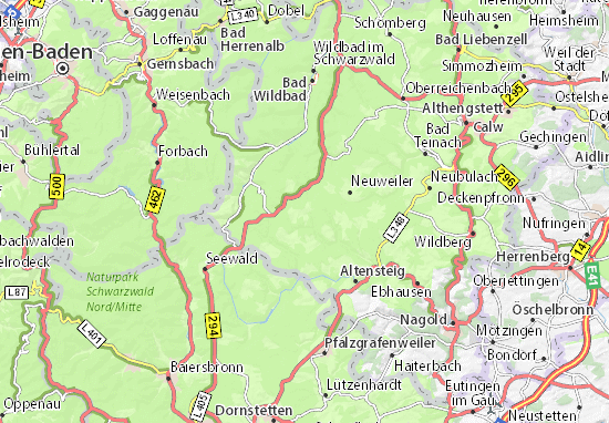 MICHELIN-Landkarte Aichhalden - Stadtplan Aichhalden - ViaMichelin