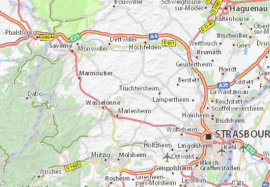 Mapa Neugartheim-Ittlenheim